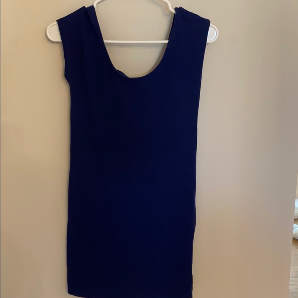 Tight, navy blue mini dress